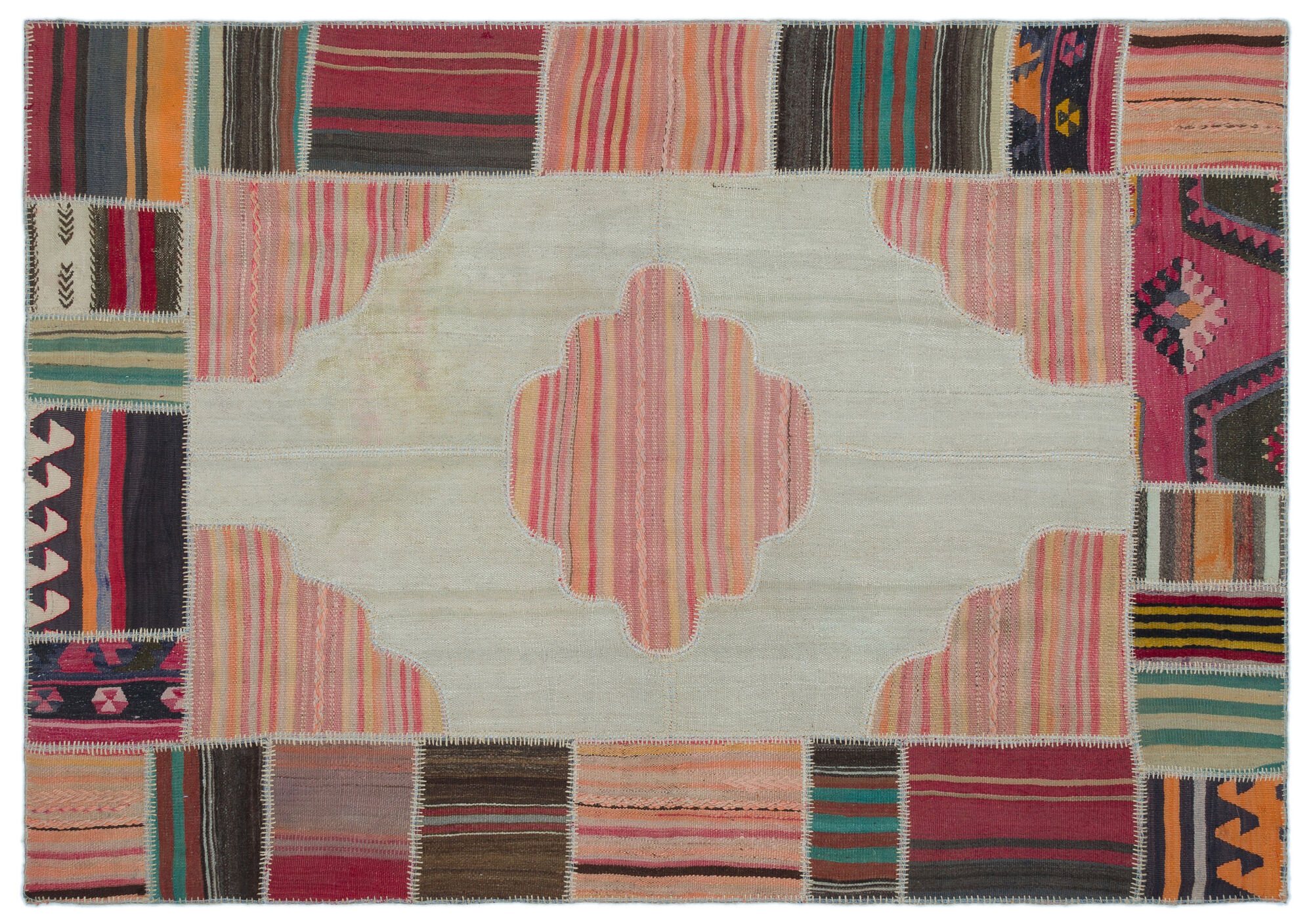 Apex Kilim Patchwork Unique Naturel 25284 160 cm X 226 cm