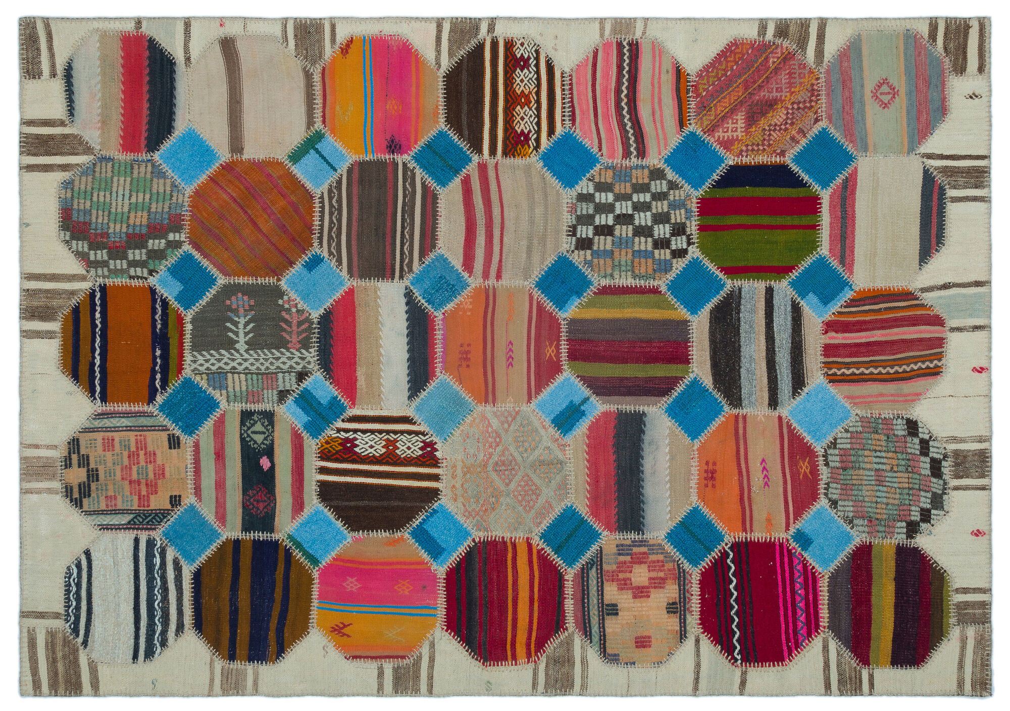 Apex Kilim Patchwork Unique Naturel 25287 162 cm X 231 cm