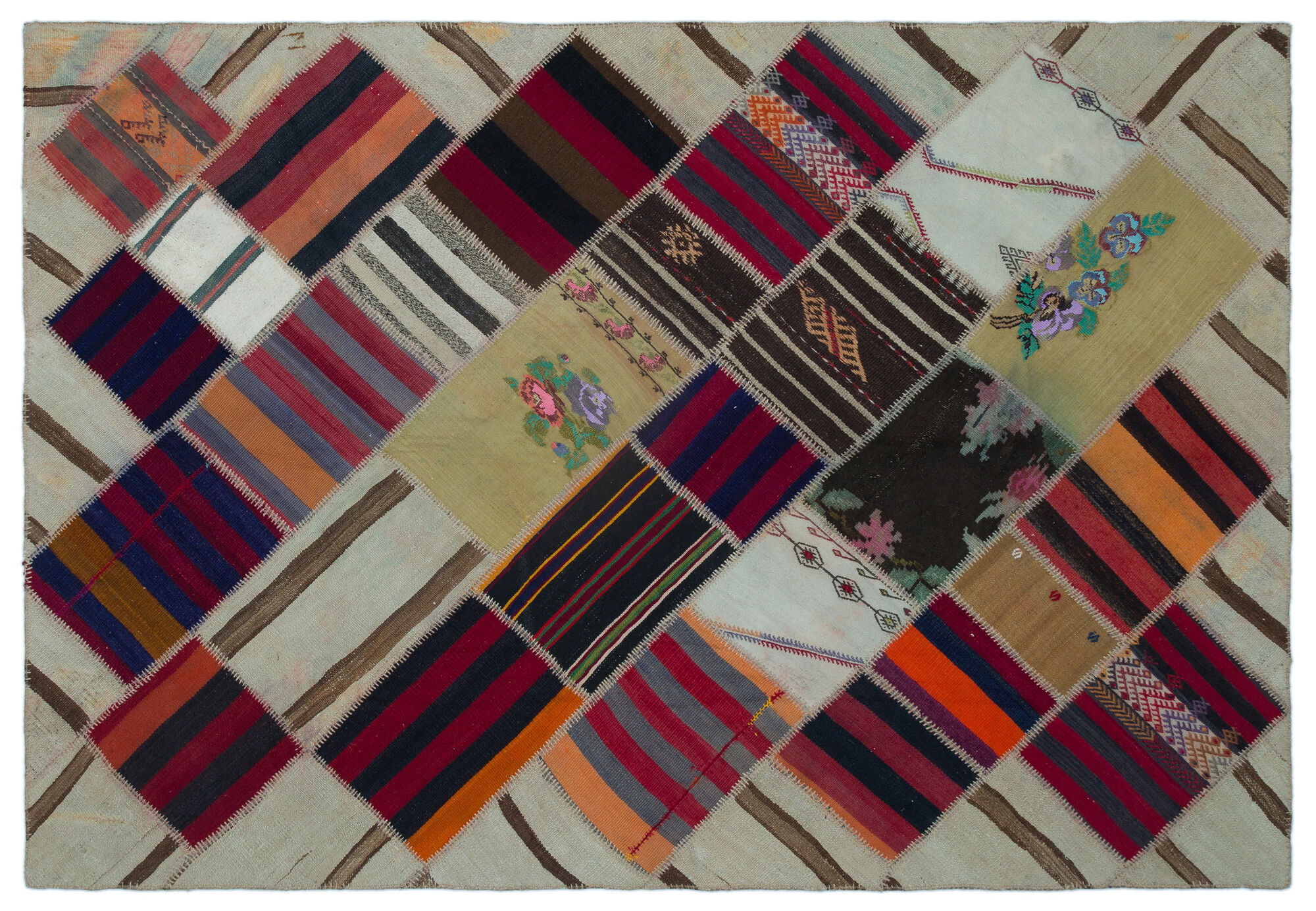 Apex Kilim Patchwork Unique Naturel 25300 160 cm X 235 cm
