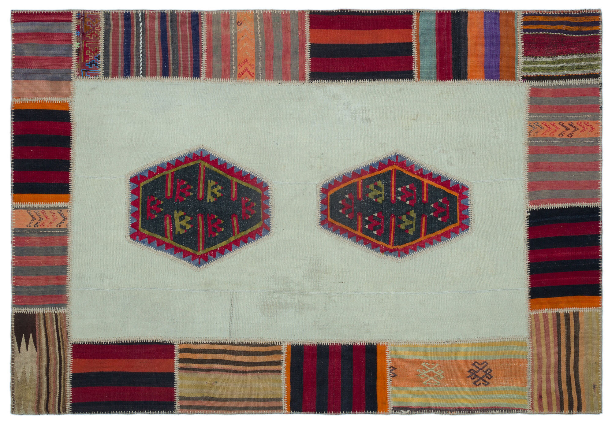 Apex Kilim Patchwork Unique Naturel 25304 163 cm X 240 cm