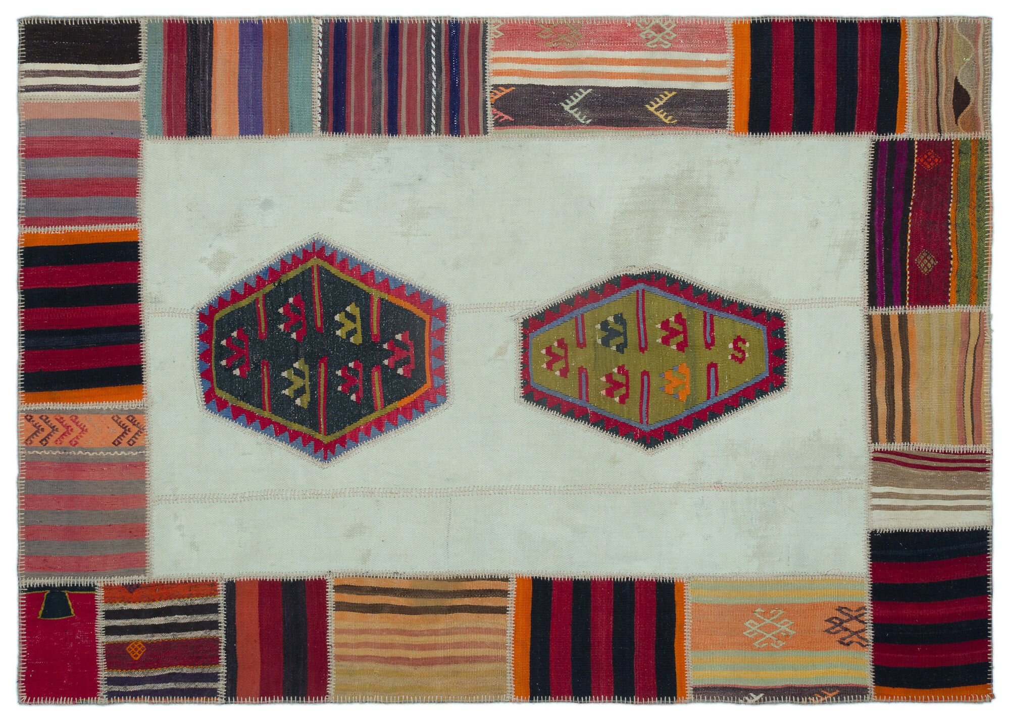 Apex Kilim Patchwork Unique Naturel 25306 167 cm X 235 cm