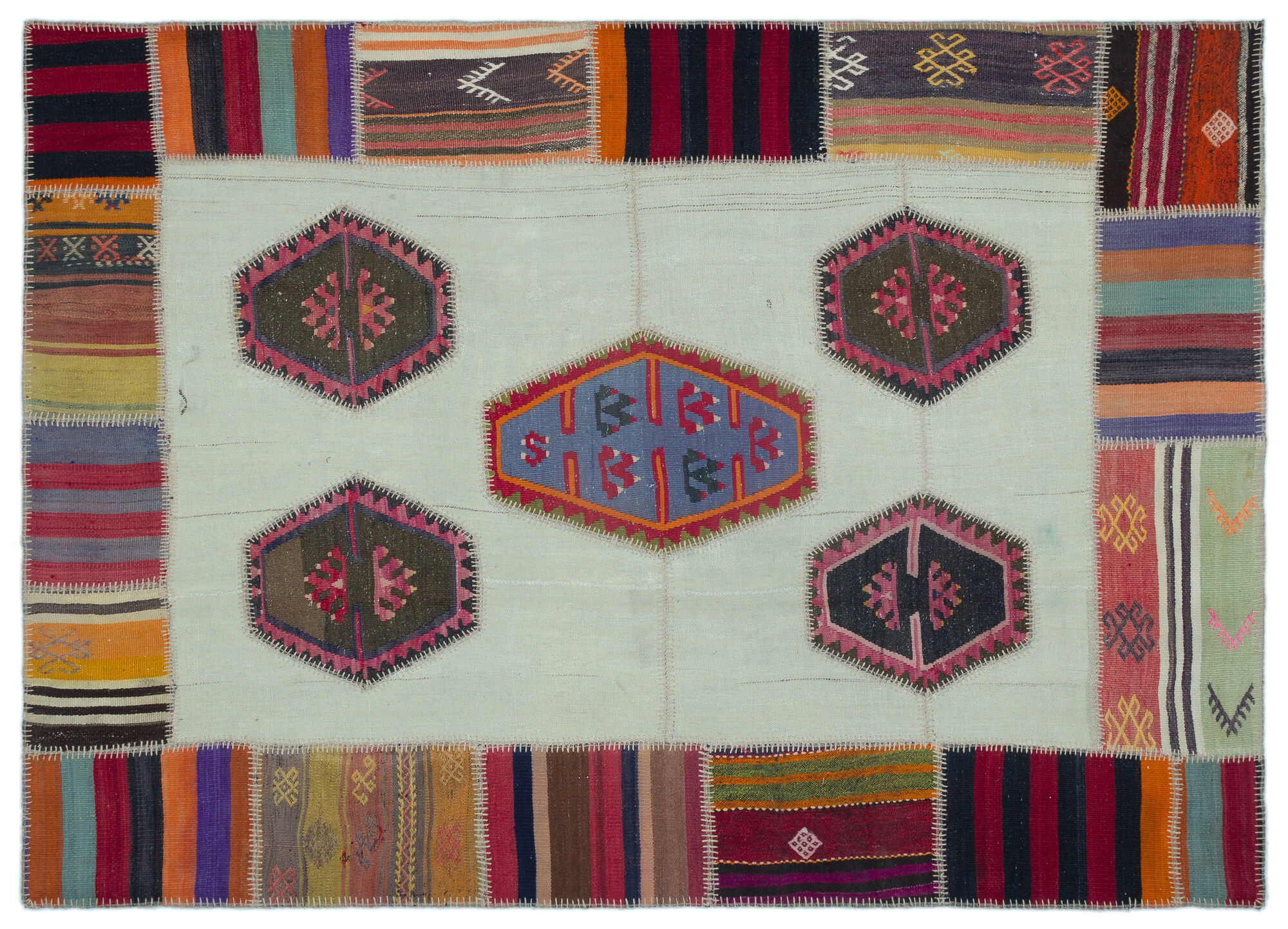 Apex Kilim Patchwork Unique Naturel 25311 162 cm X 227 cm