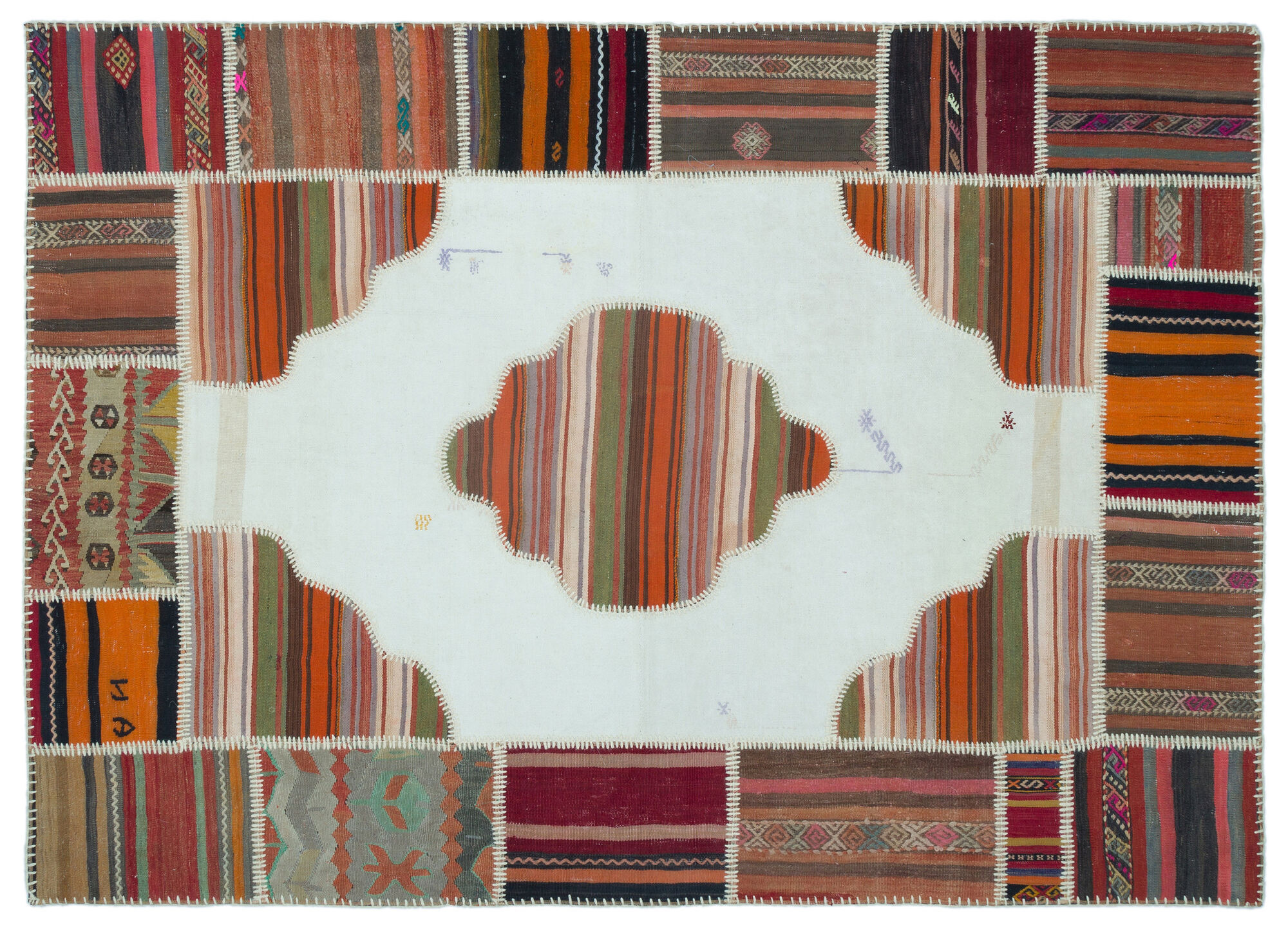 Apex Kilim Patchwork Unique Naturel 25325 160 cm X 223 cm