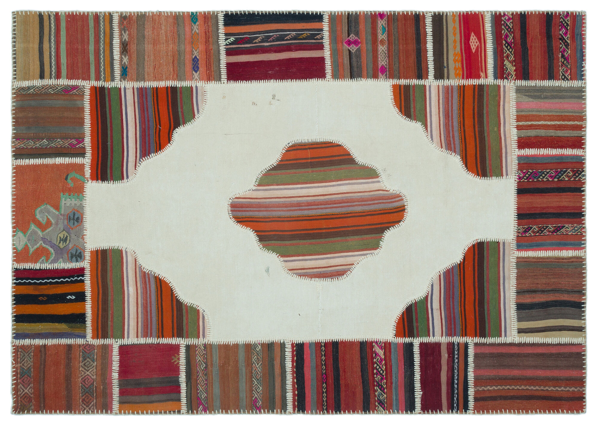 Apex Kilim Patchwork Unique Naturel 25332 162 cm X 232 cm