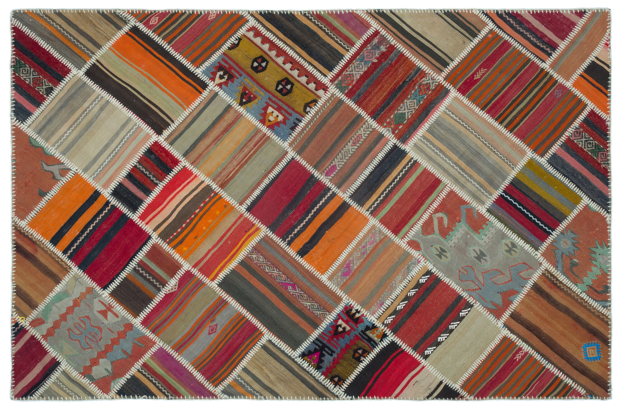 Apex Kilim Patchwork Unique Naturel 25359 157 cm X 236 cm