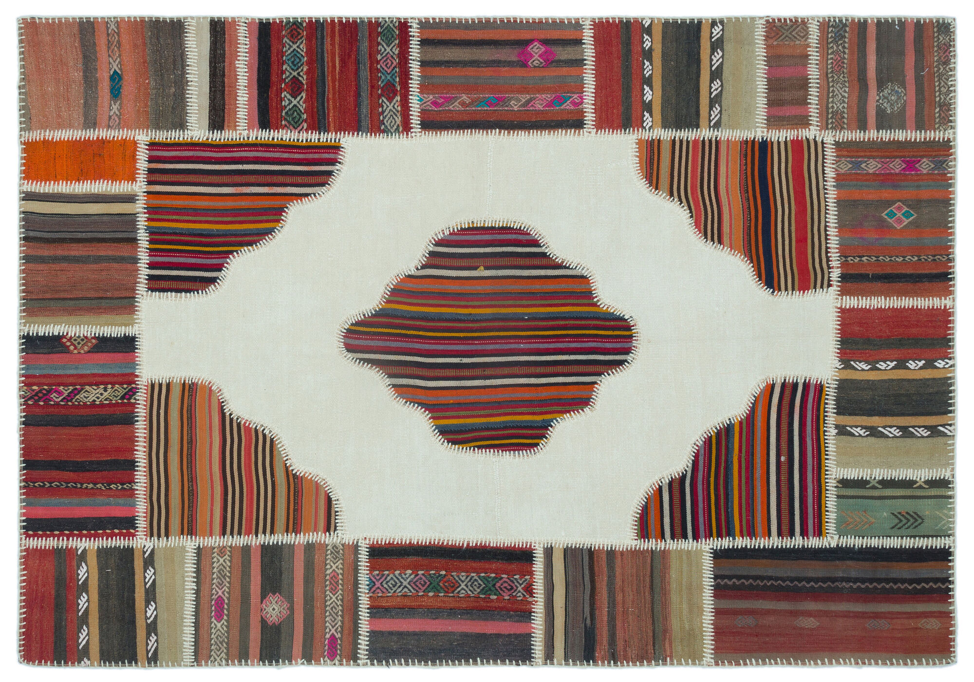 Apex Kilim Patchwork Unique Naturel 25363 159 cm X 228 cm