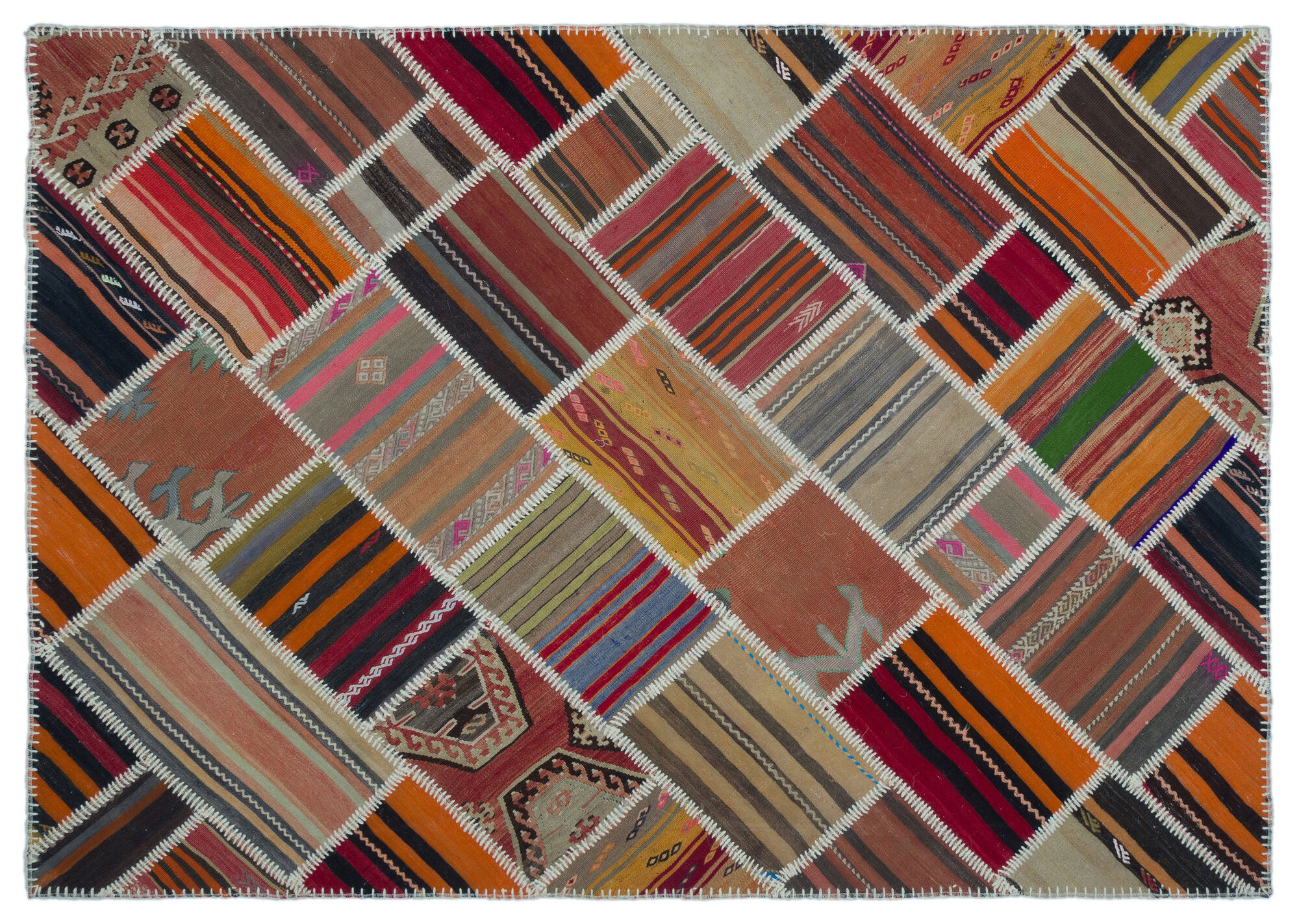 Apex Kilim Patchwork Unique Naturel 25566 158 cm X 227 cm