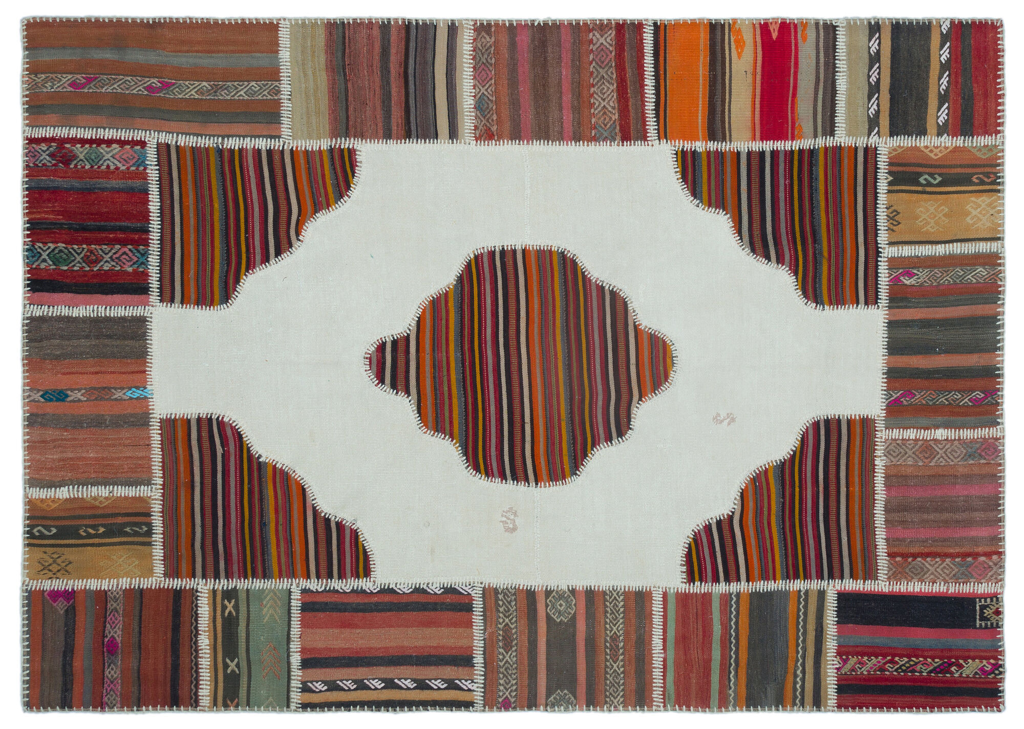 Apex Kilim Patchwork Unique Naturel 25575 161 cm X 227 cm