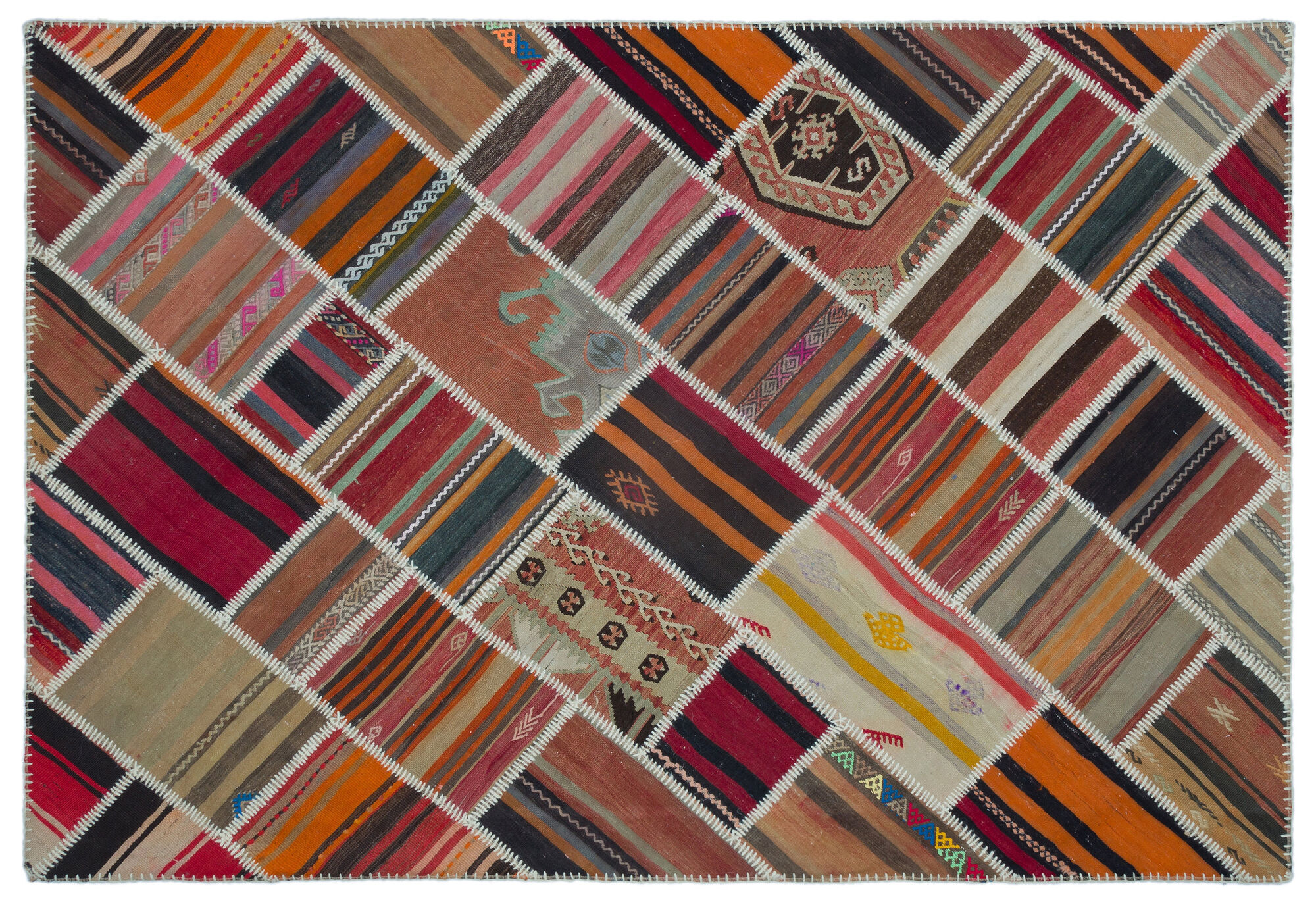 Apex Kilim Patchwork Unique Naturel 25592 160 cm X 235 cm