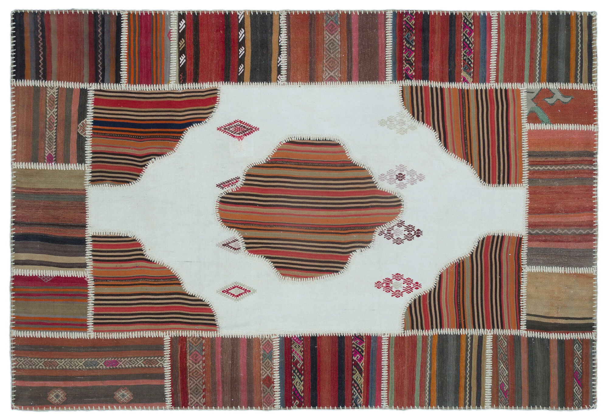 Apex Kilim Patchwork Unique Naturel 25593 157 cm X 226 cm