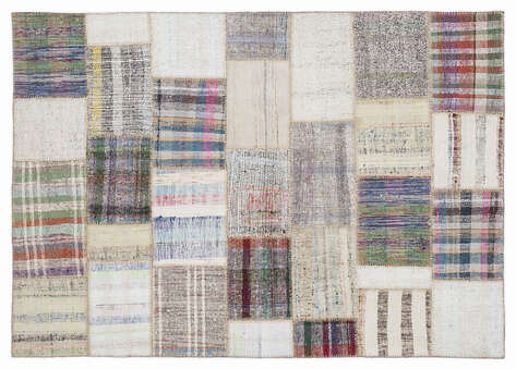 Apex Kilim Patchwork Unique Striped 1003 160 cm X 230 cm - 1