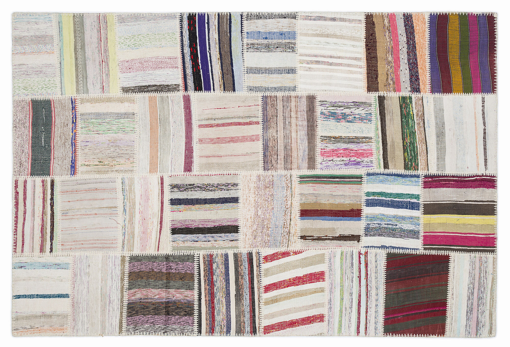 Apex Kilim Patchwork Unique Striped 1022 160 cm X 230 cm