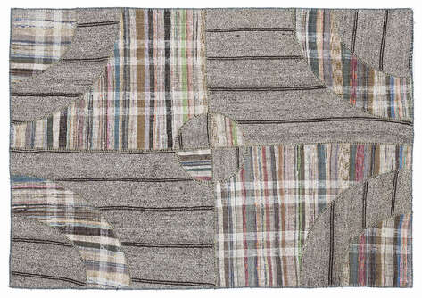 Apex Kilim Patchwork Unique Striped 1073 160 cm X 230 cm - 1