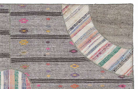 Apex Kilim Patchwork Unique Striped 1082 160 cm X 230 cm - 3