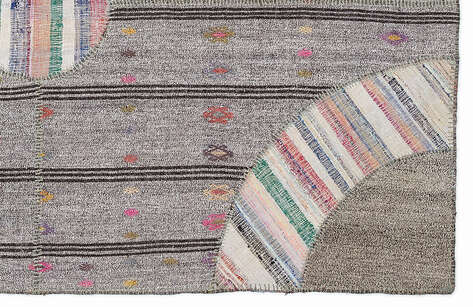 Apex Kilim Patchwork Unique Striped 1082 160 cm X 230 cm - 5