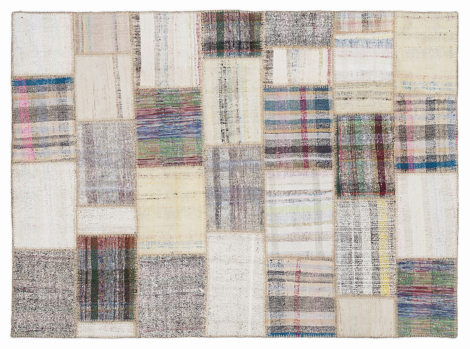 Apex Kilim Patchwork Unique Striped 1090 160 cm X 230 cm