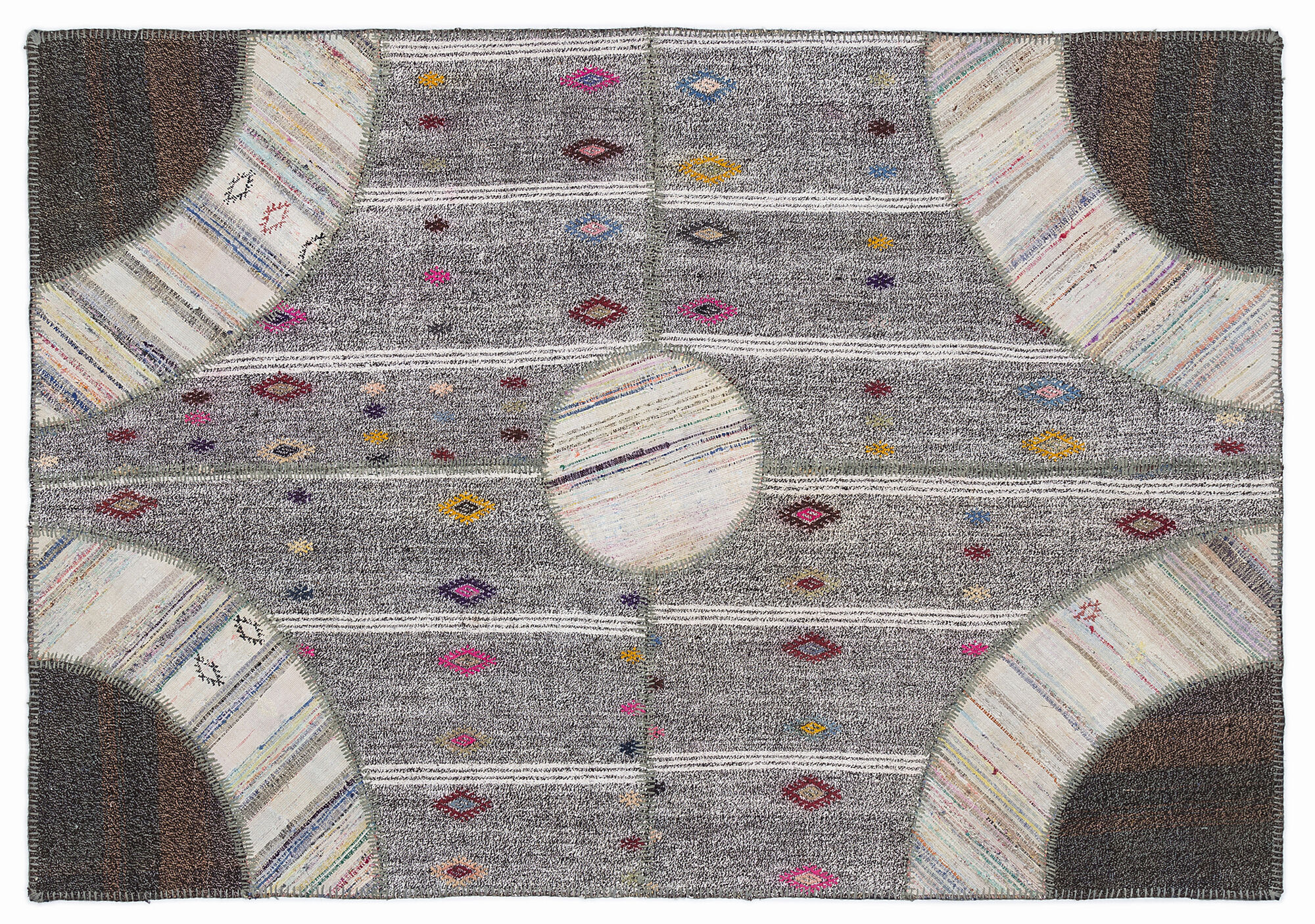Apex Kilim Patchwork Unique Striped 1106 160 cm X 230 cm