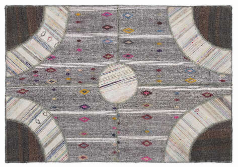 Apex Kilim Patchwork Unique Striped 1106 160 cm X 230 cm - 1