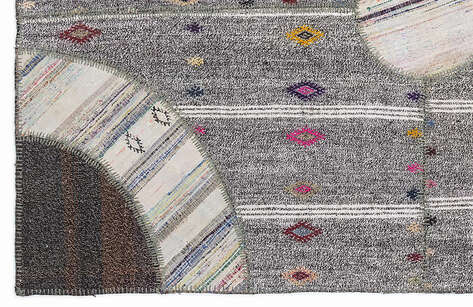 Apex Kilim Patchwork Unique Striped 1106 160 cm X 230 cm - 4