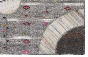 Apex Kilim Patchwork Unique Striped 1106 160 cm X 230 cm - 5