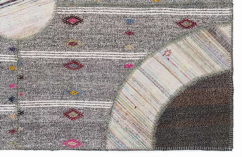 Apex Kilim Patchwork Unique Striped 1106 160 cm X 230 cm - 5