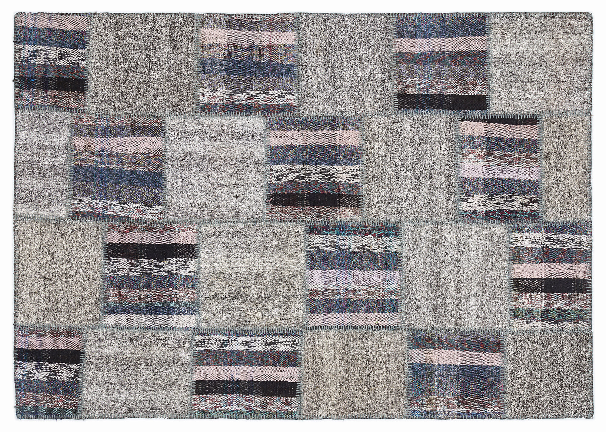 Apex Kilim Patchwork Unique Striped 1110 160 cm X 230 cm
