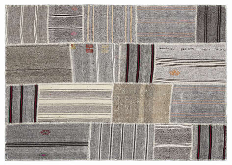Apex Kilim Patchwork Unique Striped 1133 160 cm X 230 cm - 1