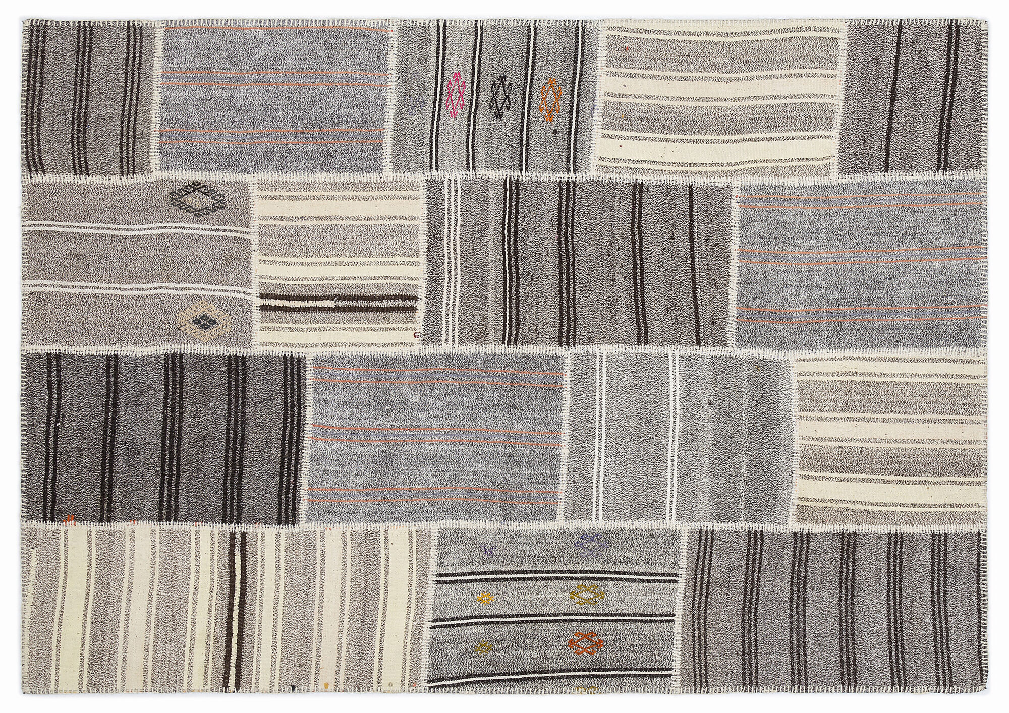 Apex Kilim Patchwork Unique Striped 1138 160 cm X 230 cm