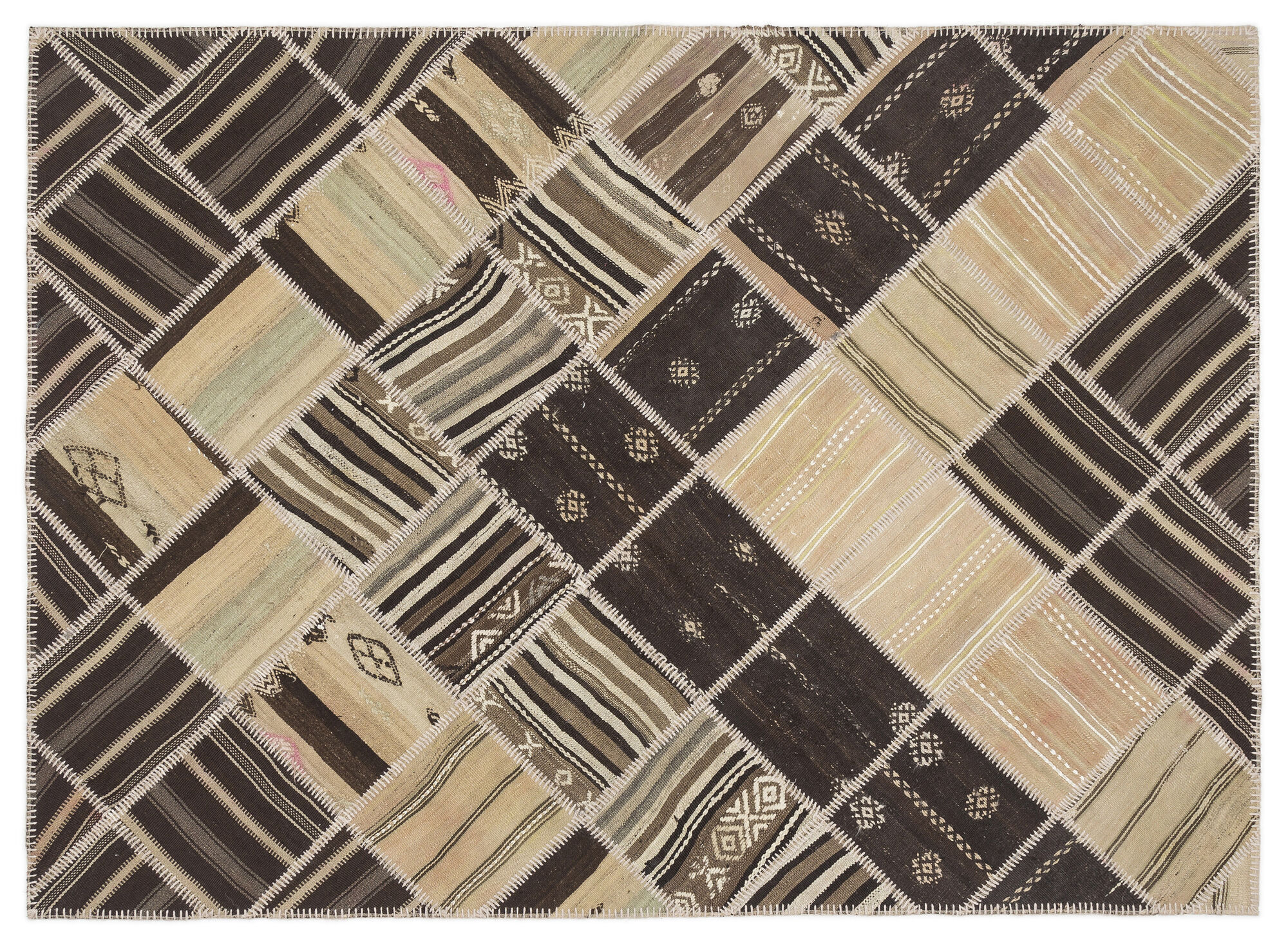 Apex Kilim Patchwork Unique Striped 11502 173 cm X 240 cm