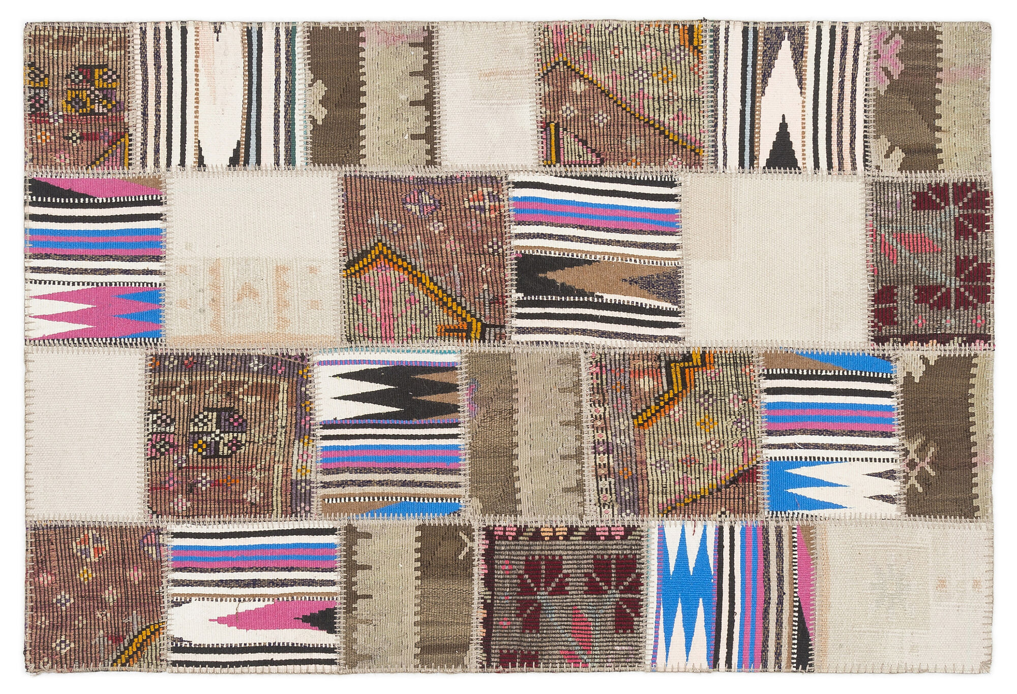 Apex Kilim Patchwork Unique Striped 11508 120 cm X 182 cm