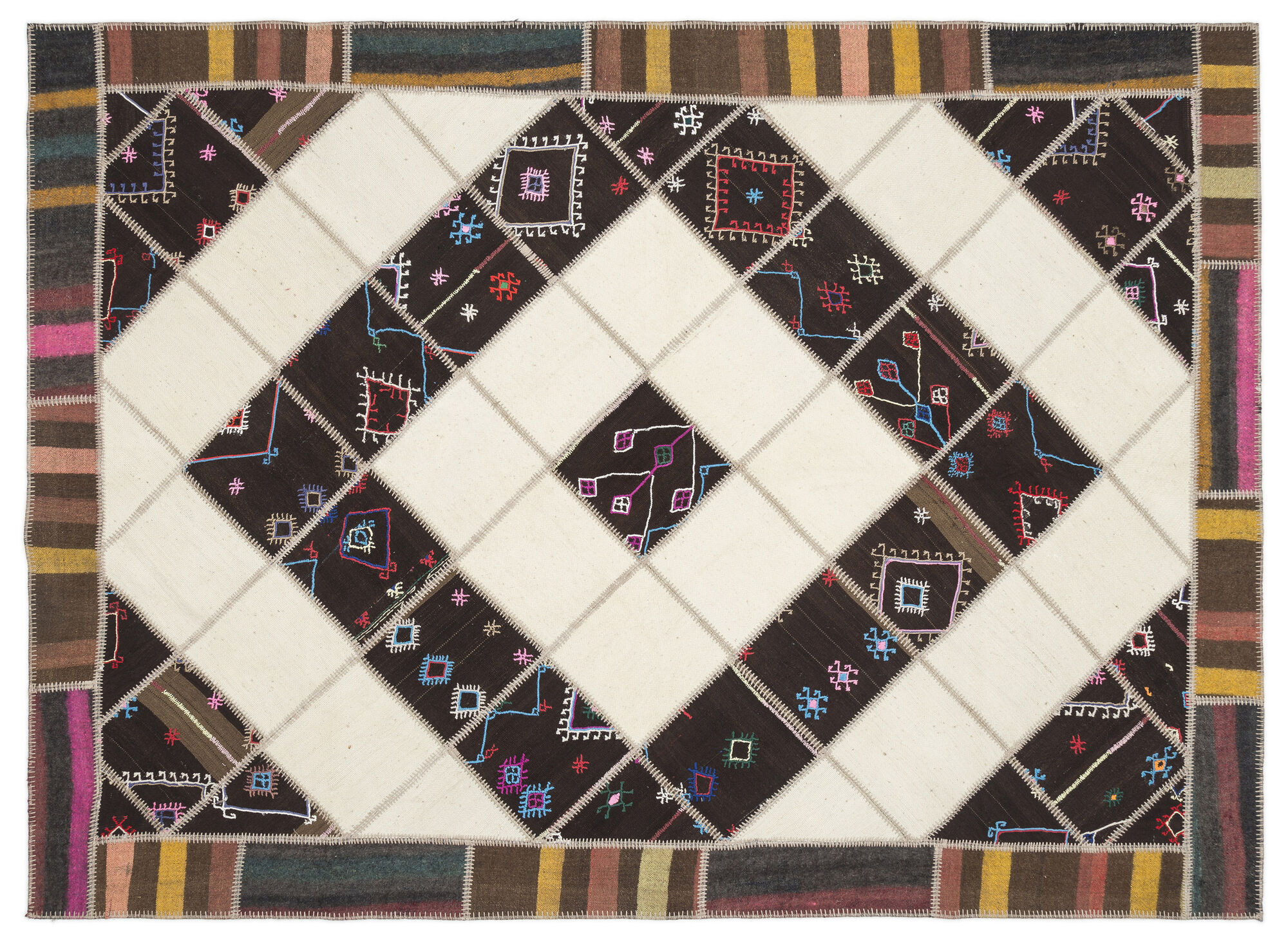 Apex Kilim Patchwork Unique Striped 11521 212 cm X 297 cm