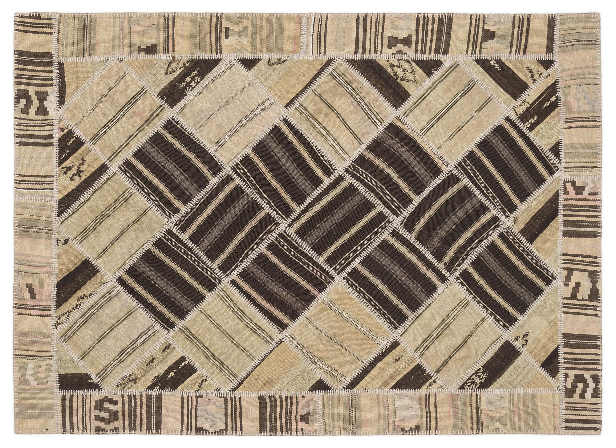 Apex Kilim Patchwork Unique Striped 11523 170 cm X 238 cm