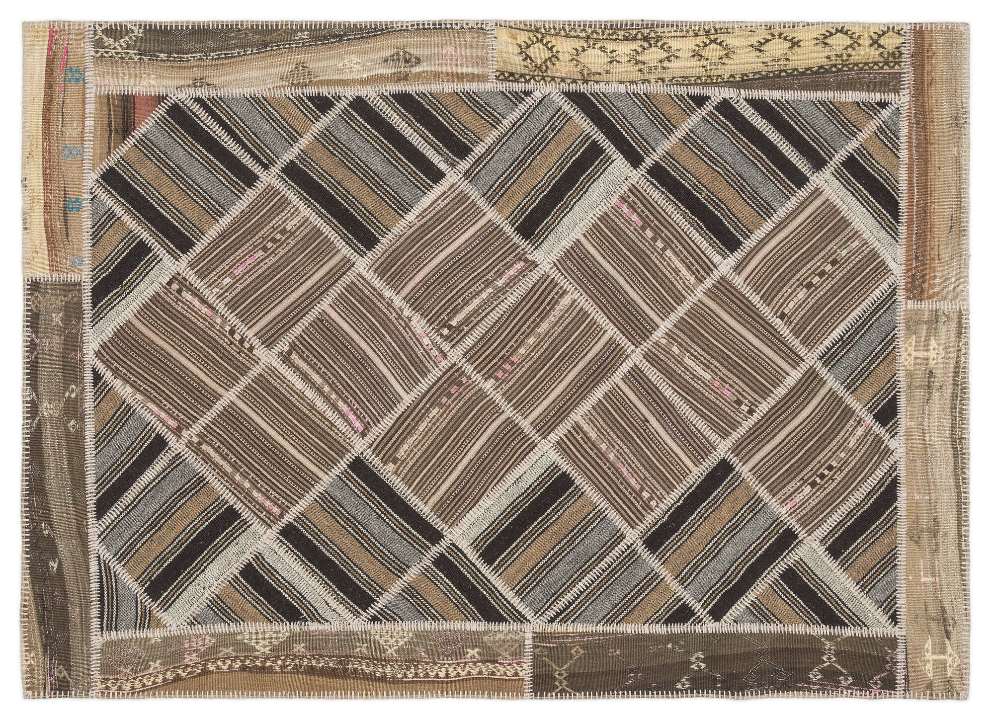 Apex Kilim Patchwork Unique Striped 11525 170 cm X 235 cm