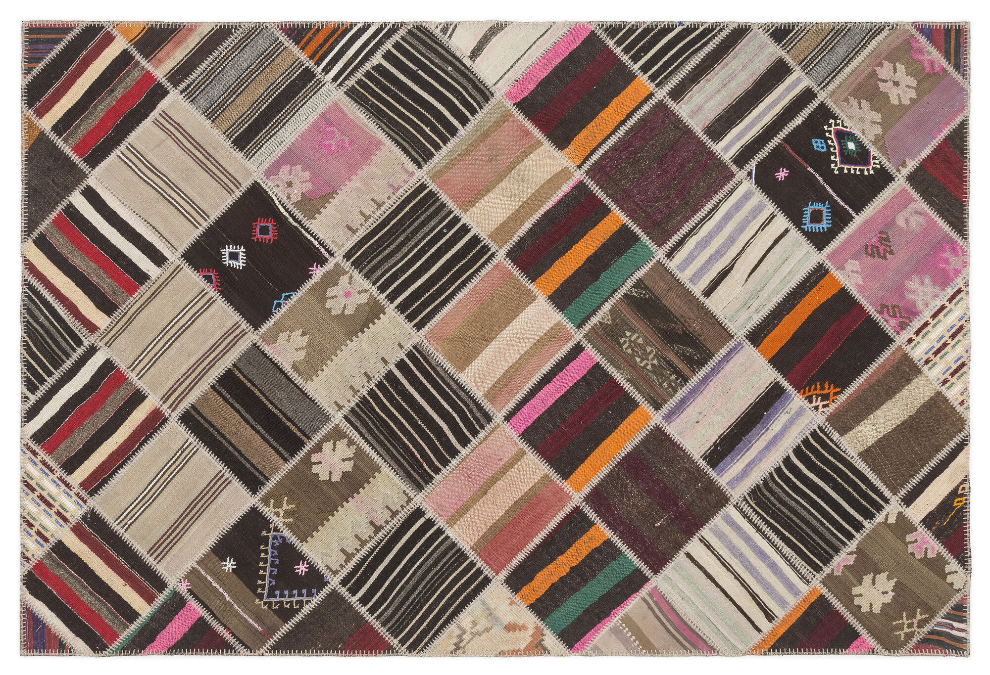 Apex Kilim Patchwork Unique Striped 11528 178 cm X 264 cm