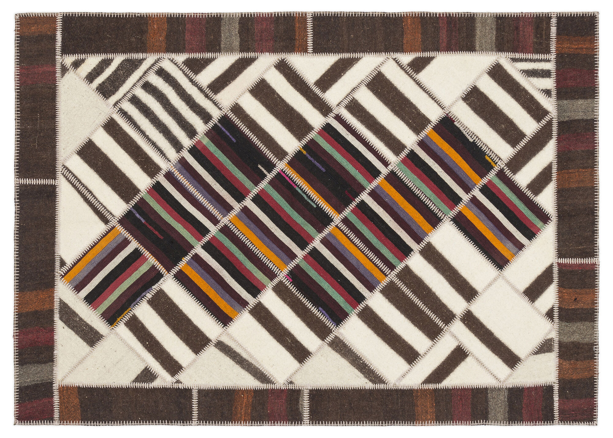 Apex Kilim Patchwork Unique Striped 11529 170 cm X 240 cm