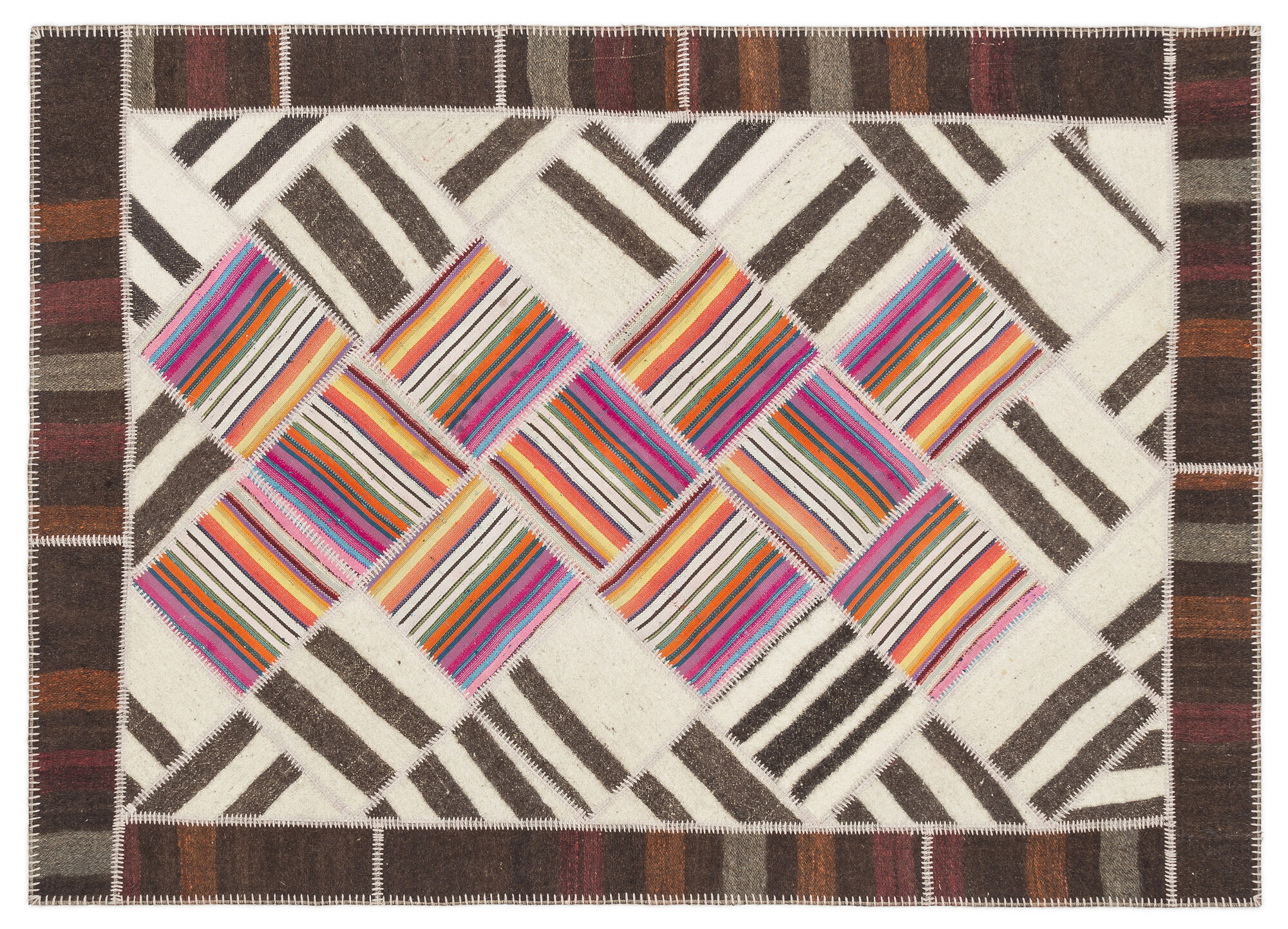 Apex Kilim Patchwork Unique Striped 11532 171 cm X 240 cm