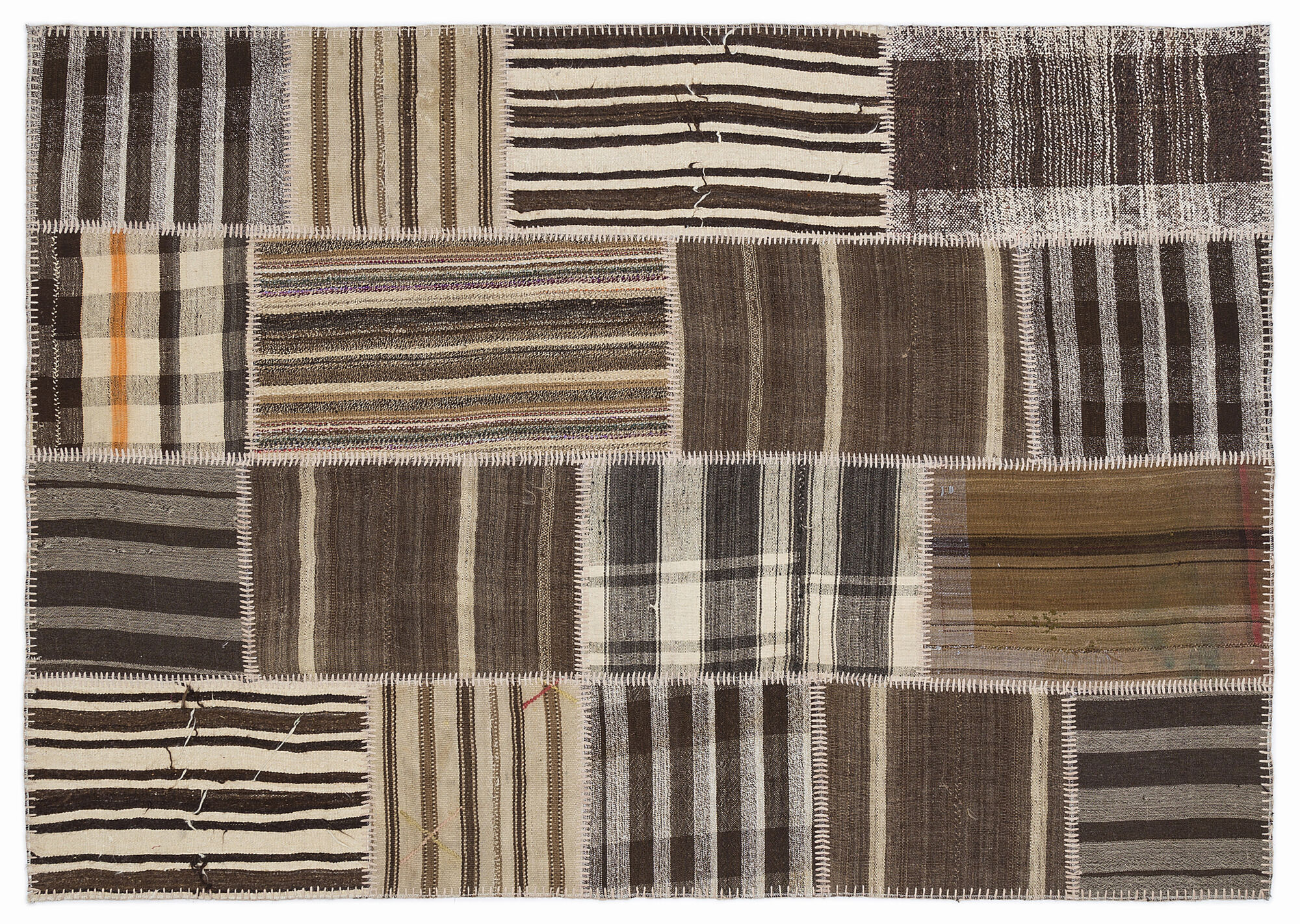 Apex Kilim Patchwork Unique Striped 1156 160 cm X 230 cm