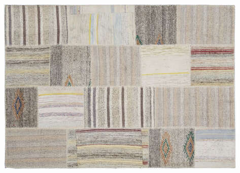 Apex Kilim Patchwork Unique Striped 1193 160 cm X 230 cm - 1