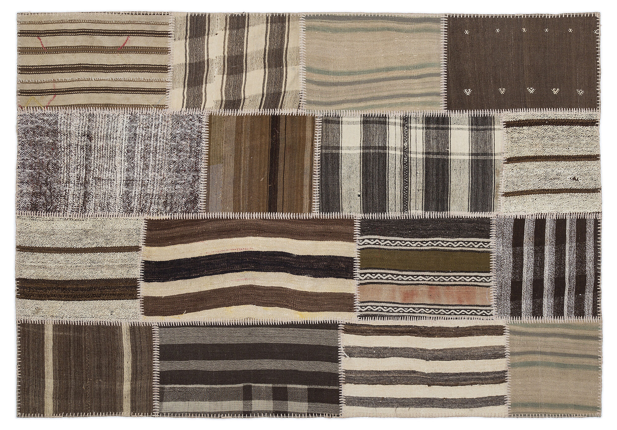 Apex Kilim Patchwork Unique Striped 1206 160 cm X 230 cm