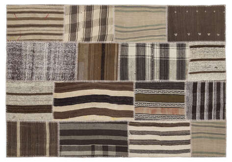 Apex Kilim Patchwork Unique Striped 1206 160 cm X 230 cm - 1