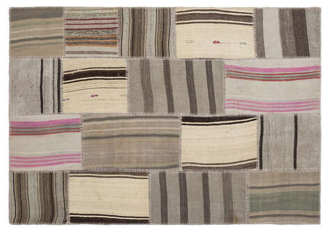 Apex Kilim Patchwork Unique Striped 1210 160 cm X 230 cm - 1