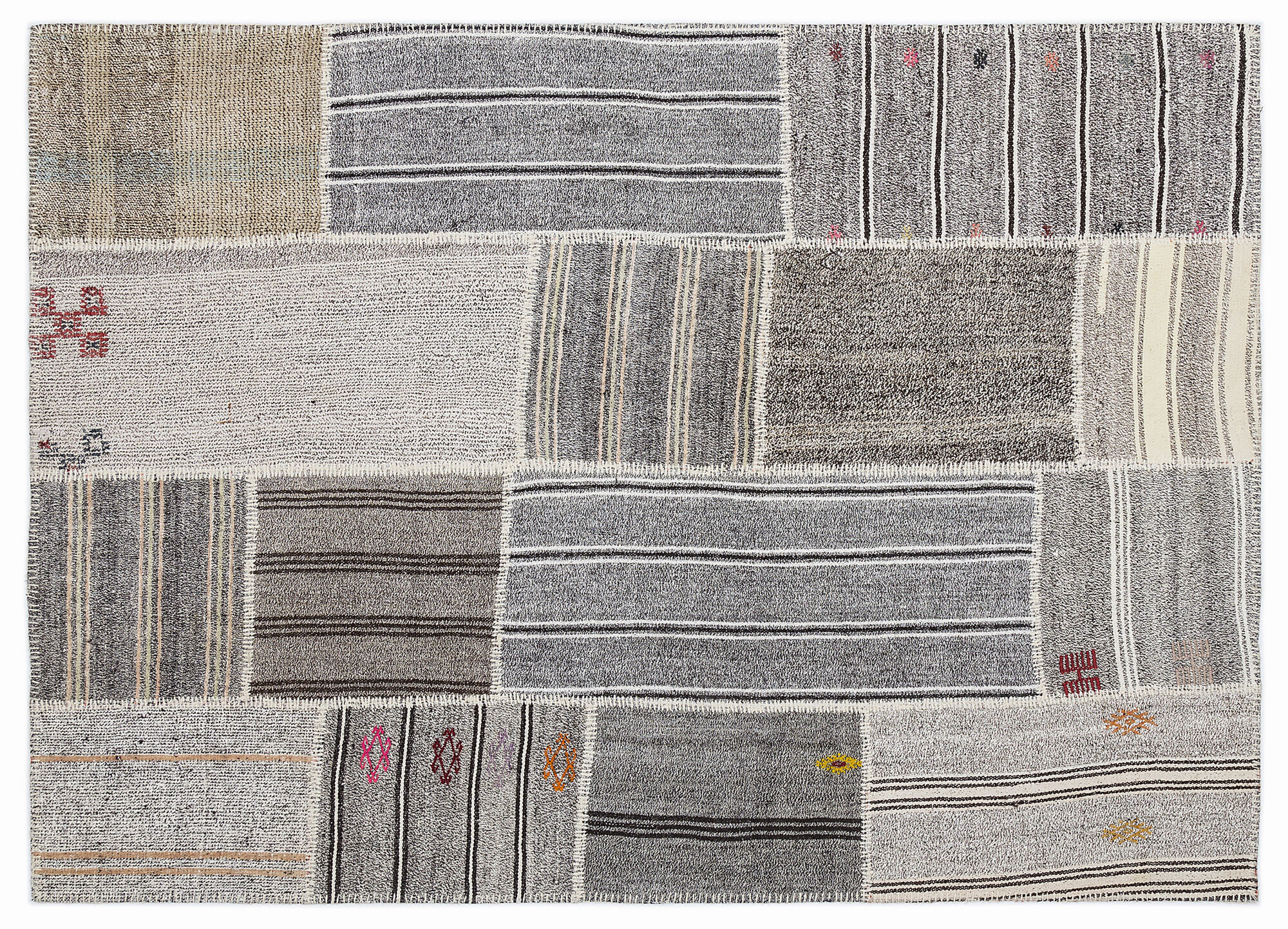 Apex Kilim Patchwork Unique Striped 1248 160 cm X 230 cm