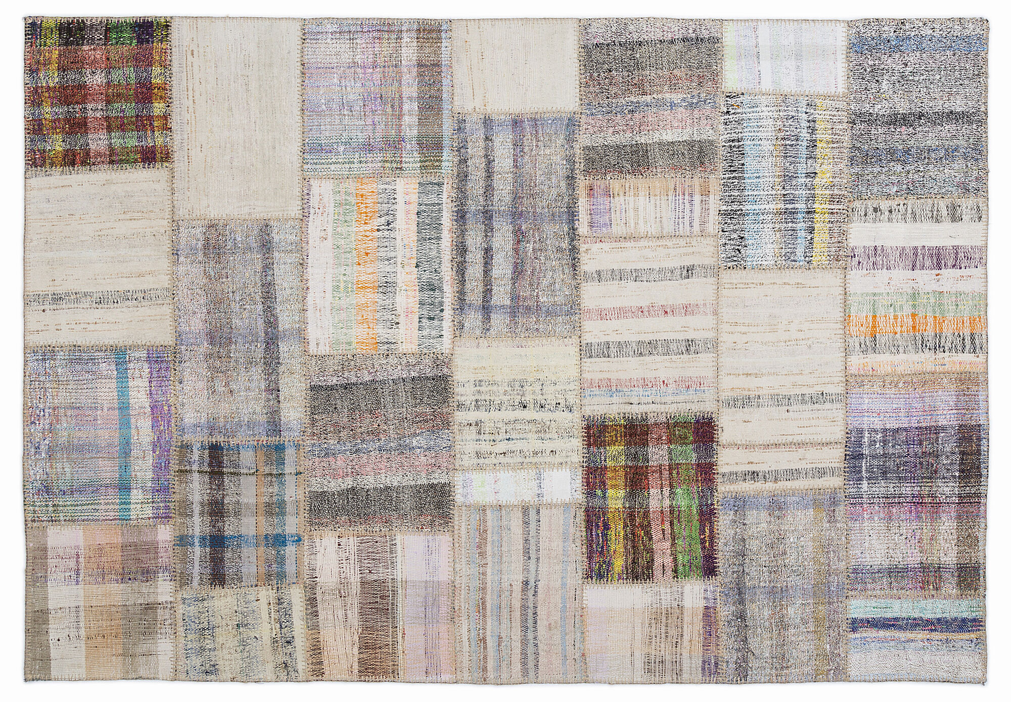 Apex Kilim Patchwork Unique Striped 1255 160 cm X 230 cm