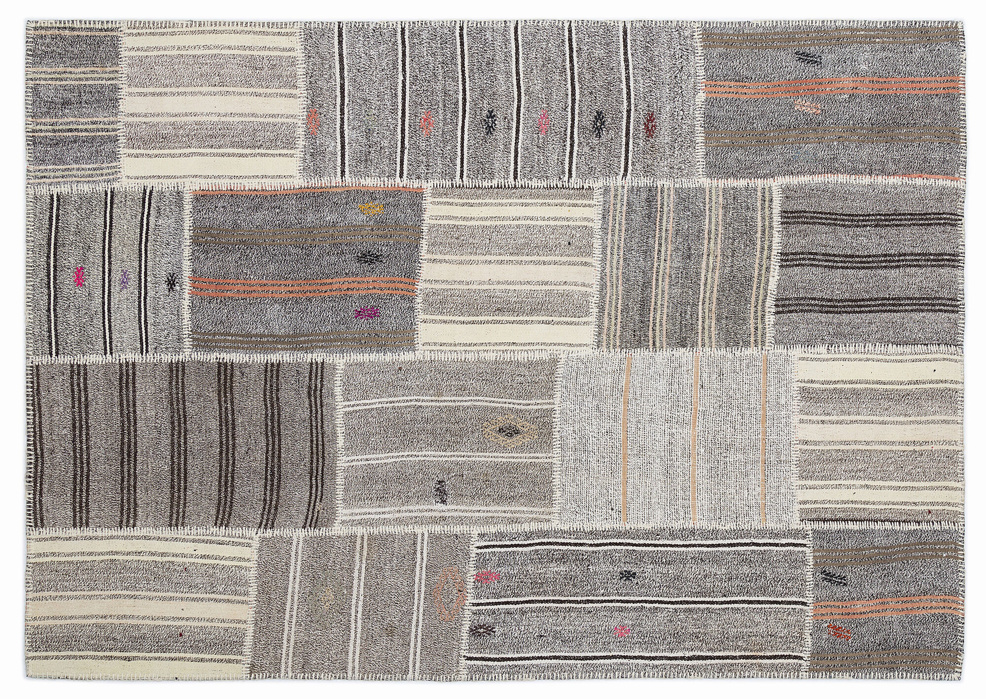 Apex Kilim Patchwork Unique Striped 1257 160 cm X 230 cm