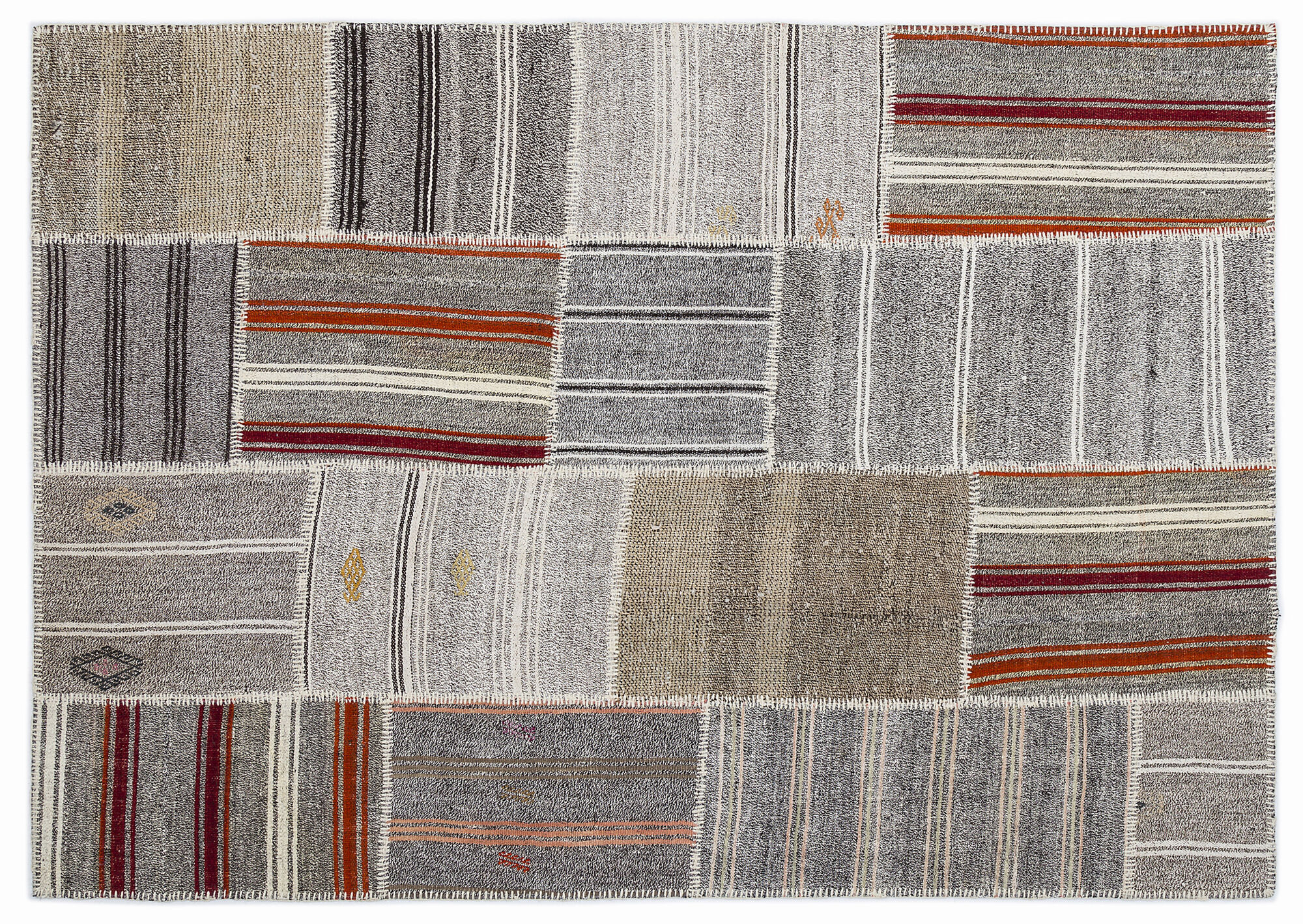 Apex Kilim Patchwork Unique Striped 1258 160 cm X 230 cm