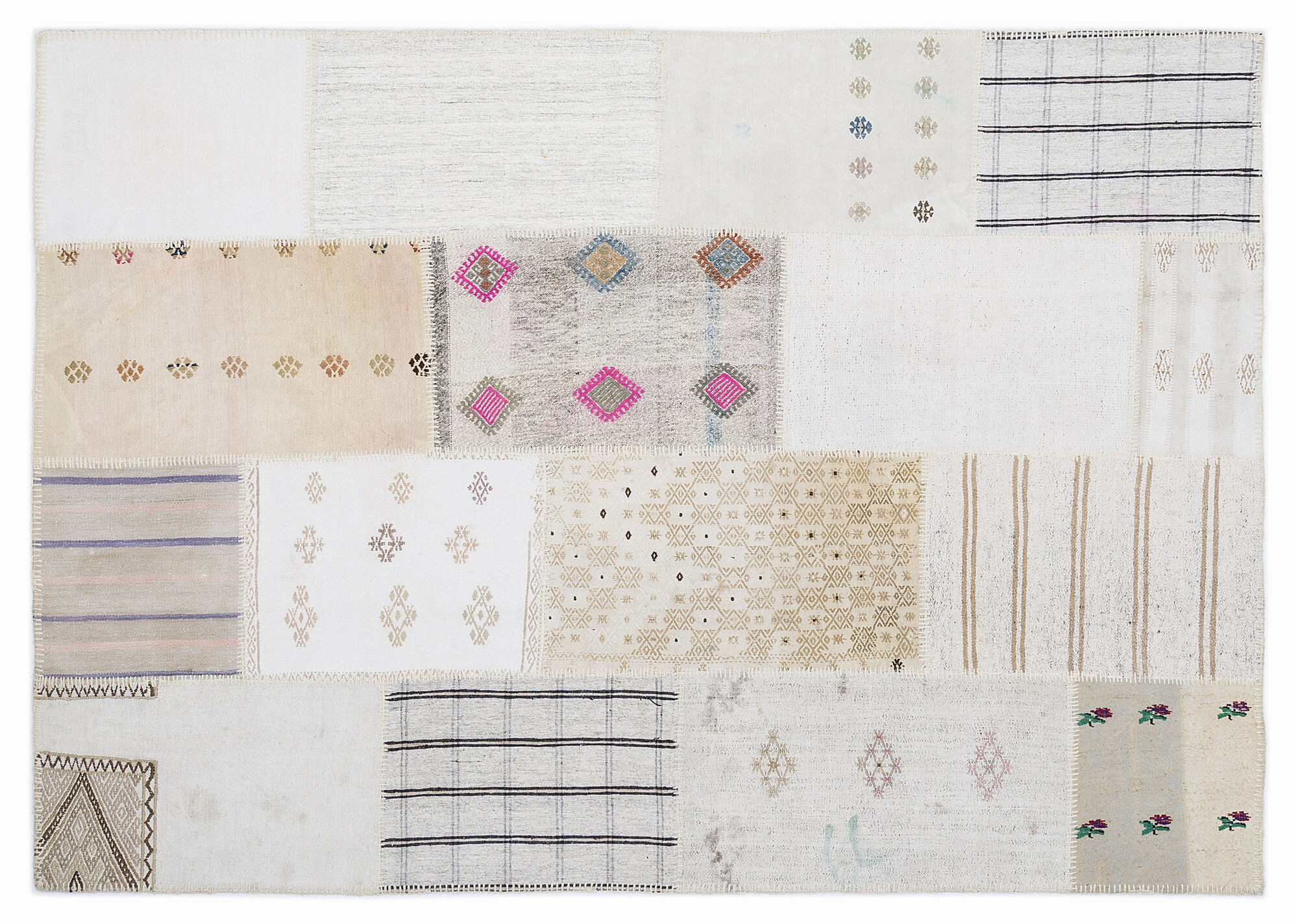 Apex Kilim Patchwork Unique Striped 1268 160 cm X 230 cm