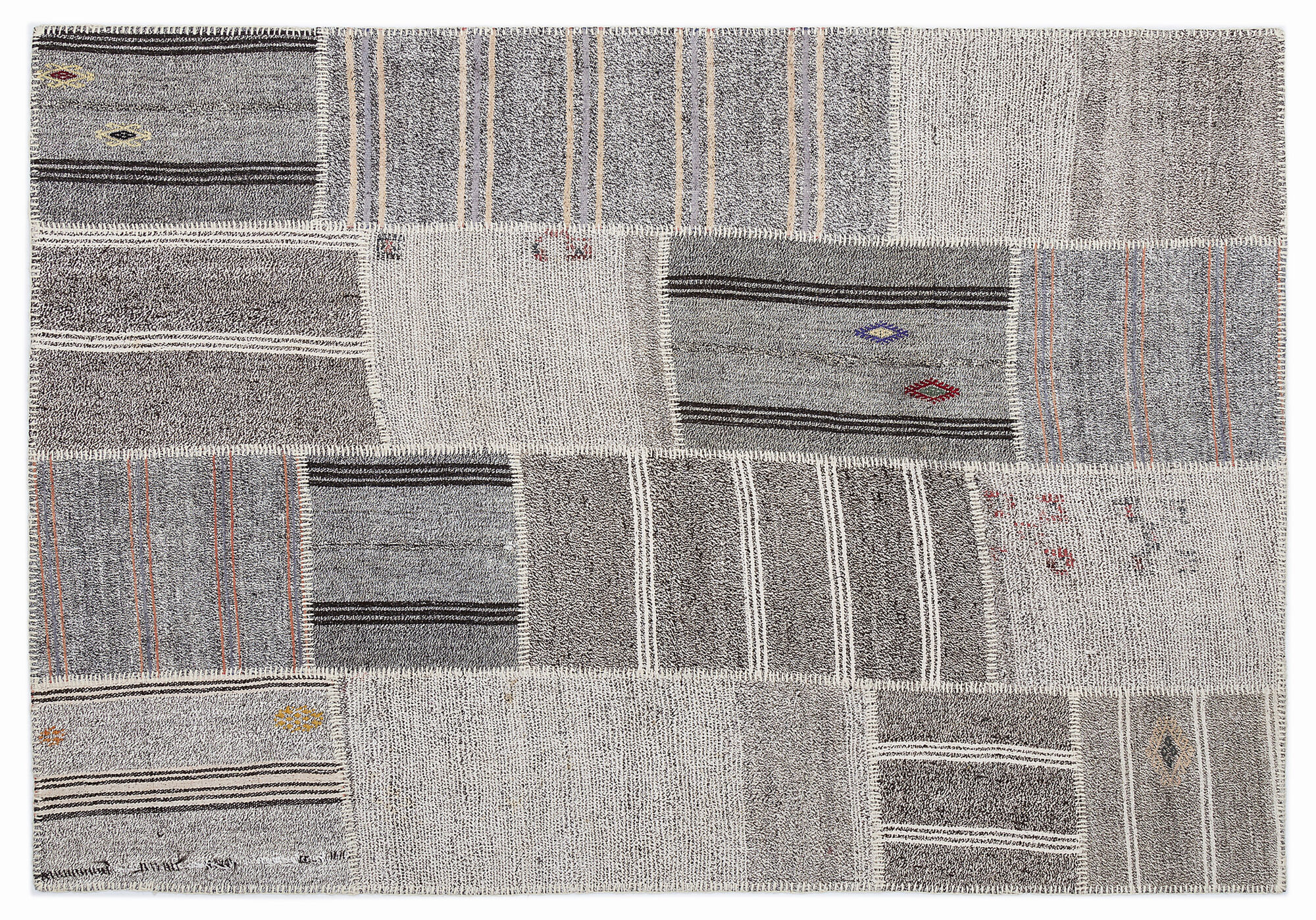 Apex Kilim Patchwork Unique Striped 1272 160 cm X 230 cm