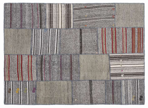 Apex Kilim Patchwork Unique Striped 1275 160 cm X 230 cm - 1
