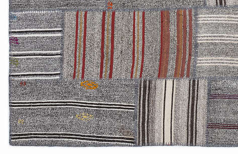 Apex Kilim Patchwork Unique Striped 1279 160 cm X 230 cm - 4