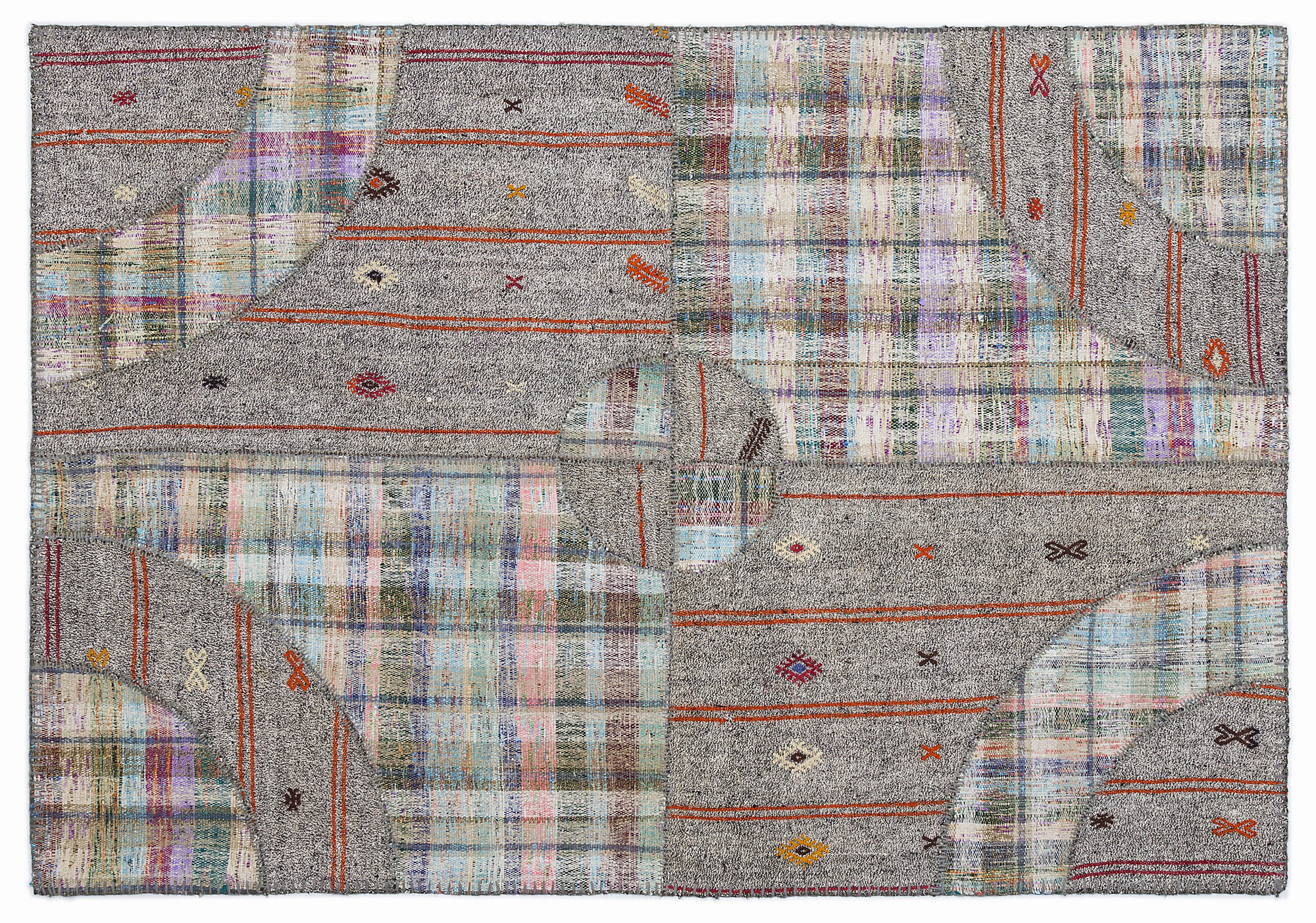 Apex Kilim Patchwork Unique Striped 1280 160 cm X 230 cm